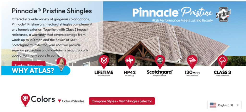 Atlas Pinnacle Shingles used by DRS Roofing for Residential Homes in Orlando FL